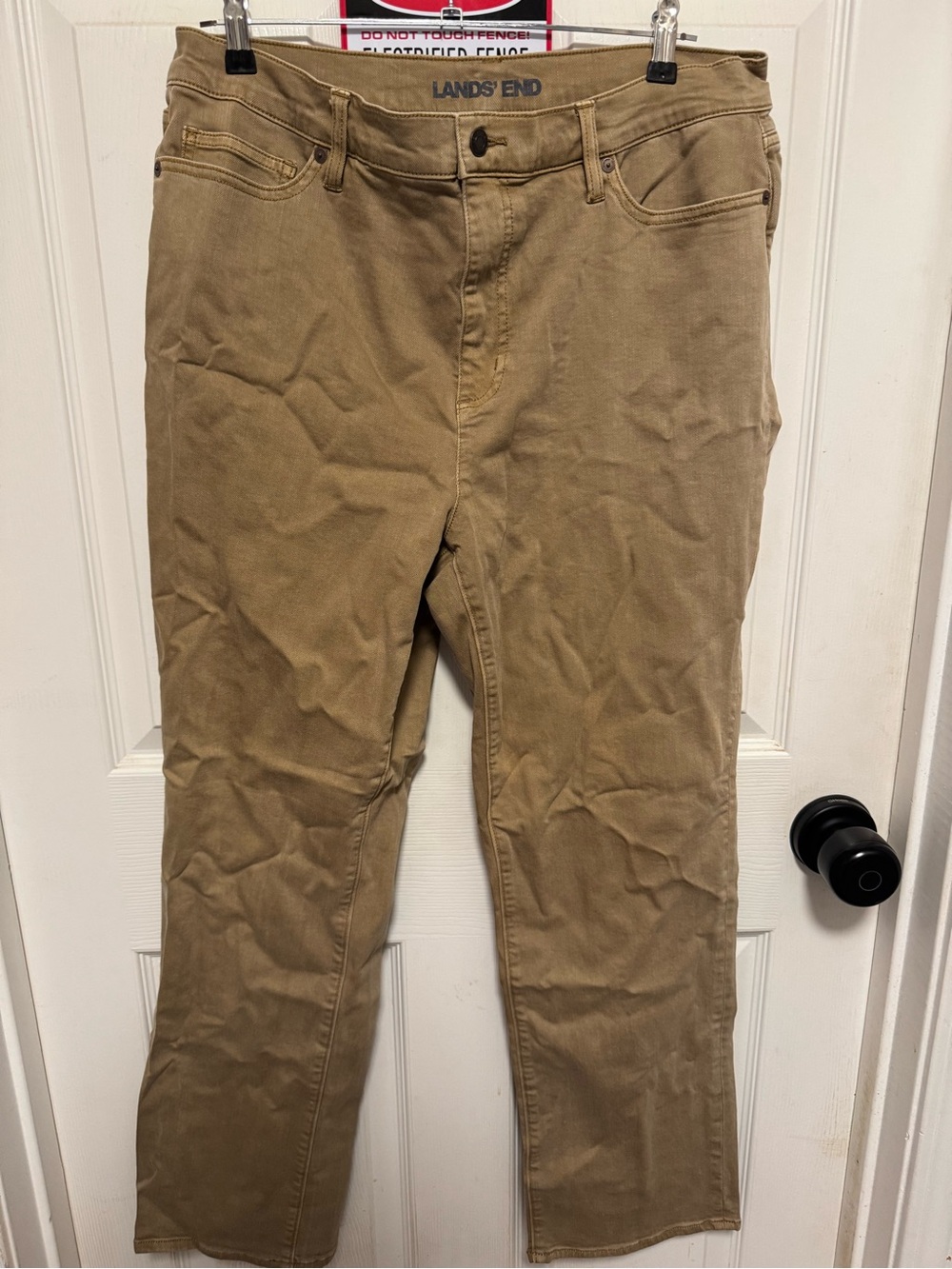 Lands End High Rise Straight Jean Brown Size 16 NWOT